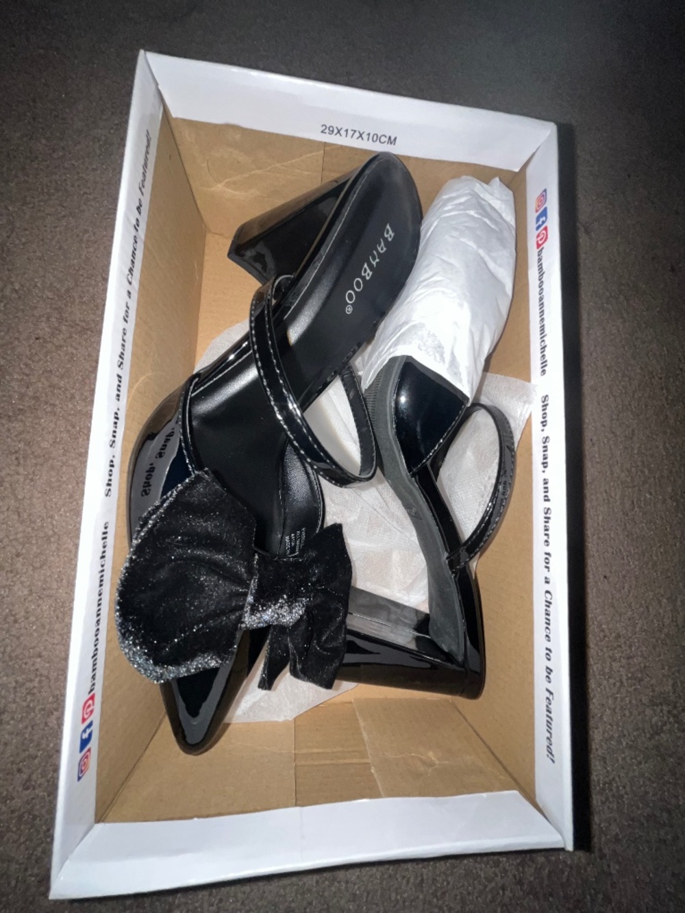 Bamboo Lucy Bow Heels NIB SZ 8.5